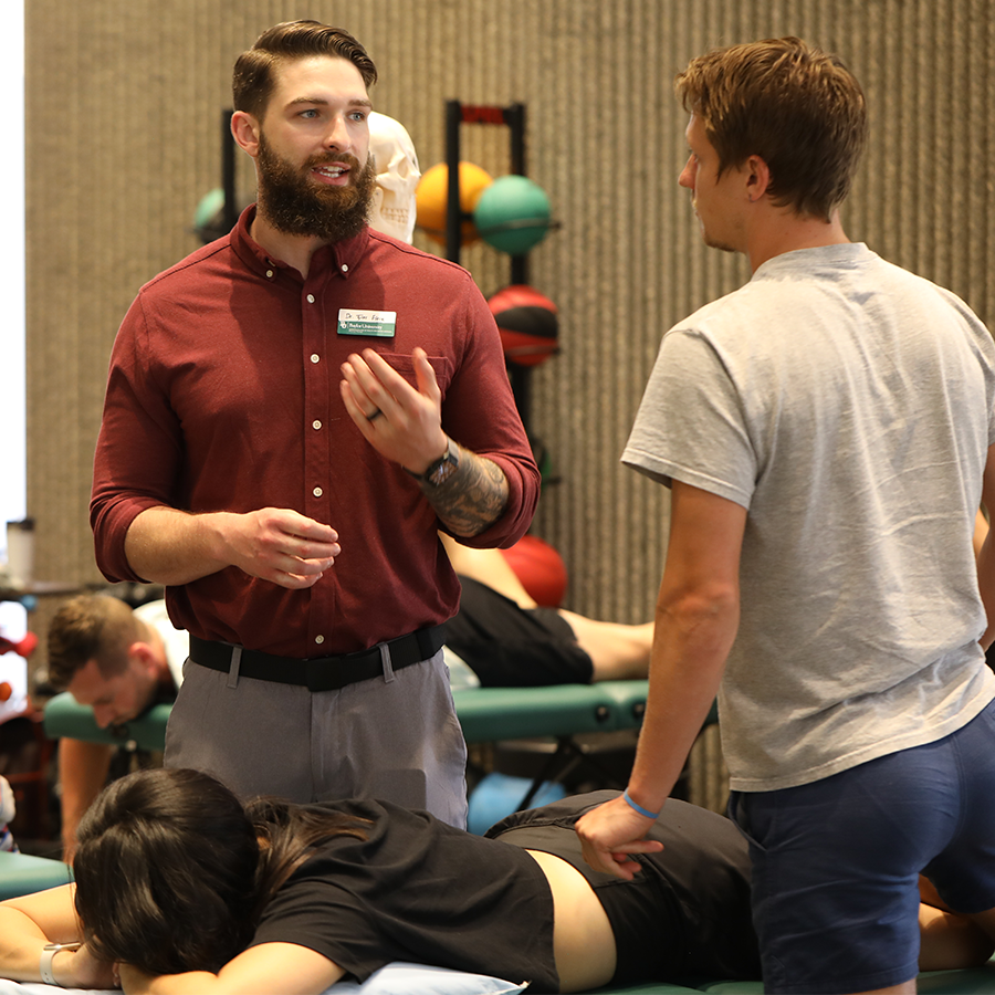 Physical Therapy resident instructing DPT students