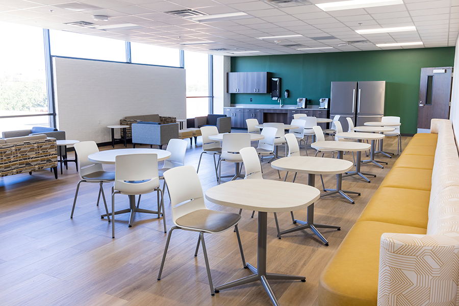 Student lounge in the Clinical Simulation & Skills Facility