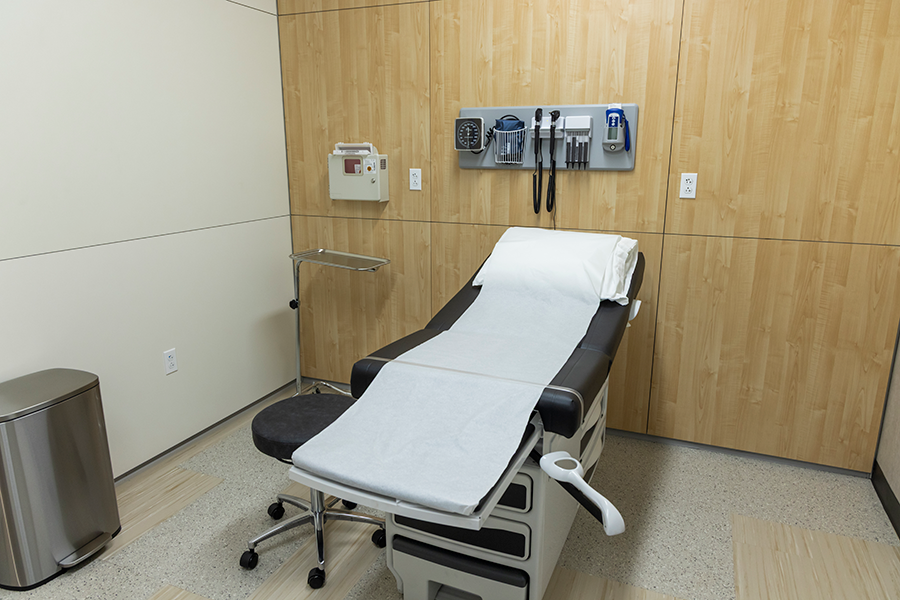 Examination room in the Clinical Simulation & Skills Facility